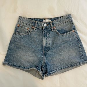 Zara mom jean shorts